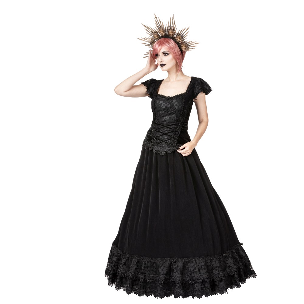 Sinister - 1232 Lange rok - Zwart